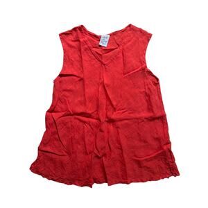 Vintage Match Point Red Blouse Tank Women Size Large